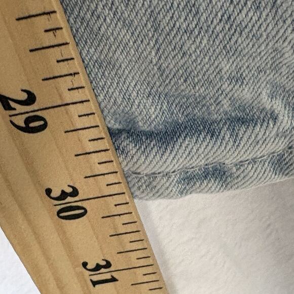 Zara Jumpsuit Womens Size Medium Blue Denim Stretch Strapless Wide Leg Baggy - Picture 10 of 11